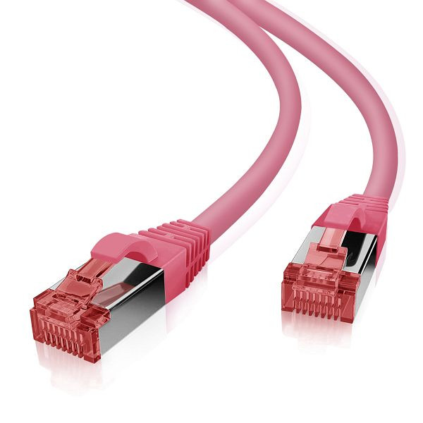 Câble patch Helos S/FTP Cat 6 Magenta 20.0m, 118049