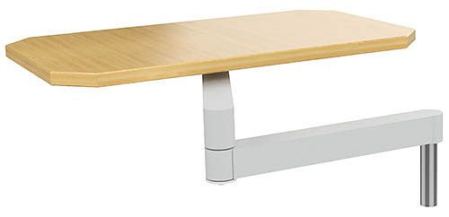 Bras pivotant Bedrunka+Hirth avec plaque de support, dimensions en mm (LxP) : 600 x 350, 07.98.12