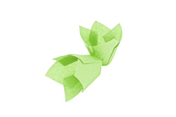 Moule à muffins Schneider vert tulipe, fond 50 mm, hauteur 55 mm, paquet de 1000, 122275