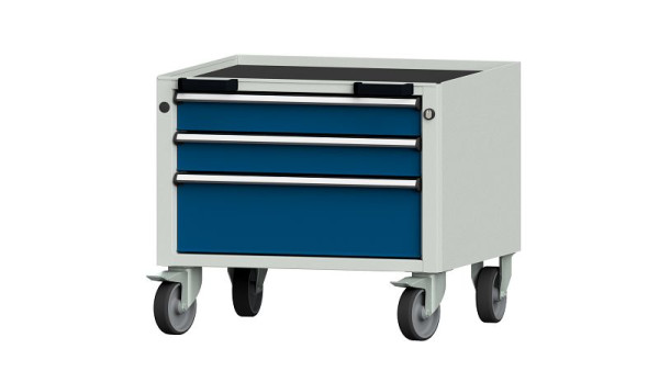 Etablis ANKE, conteneur mobile, modèle 17 V, 660 x 615 x 570 mm, RAL 7035/5010, plateau, 450.003