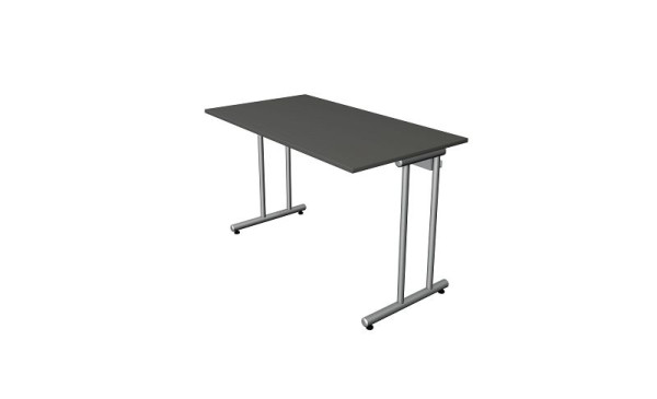 Kerkmann bureau bureau à domicile L 1200 x P 650 avec pied en C, anthracite, 11188013