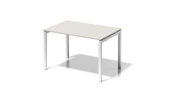 Bureau Bisley Cito, structure en U hauteur fixe 730 mm, H 19 x L 1200 x P 800 mm, gris blanc/blanc signalisation, DUF1208GW396