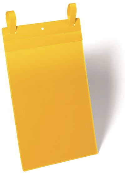Sac boîte en filet DURABLE avec rabat, jaune, A4 portrait, paquet de 50, 175004