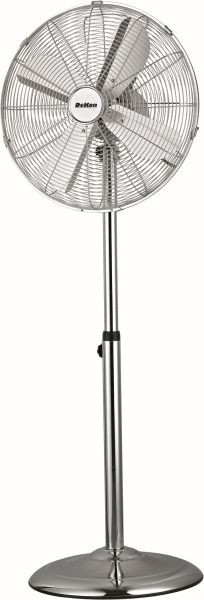 Ventilateur sur pied DeKon Stratos, chrome, environ 39 cm, L 600