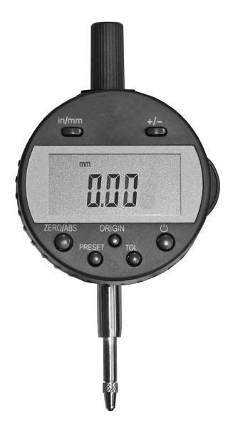 Comparateur numérique MACK, plage de mesure 25 mm, lecture 0,01, degré de protection IP 65, 58-DMU-25/0,01