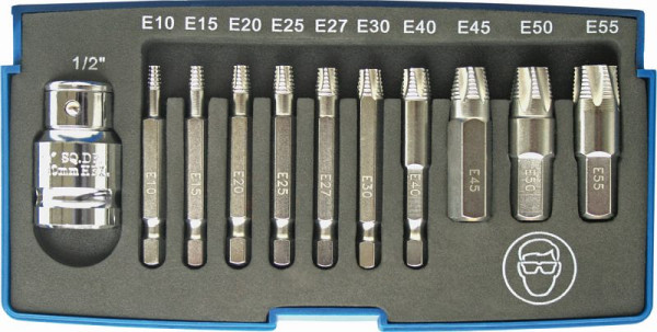 Extracteur de vis Kunzer pour profils à six pans creux TX, 11 pièces, 7TXSA11