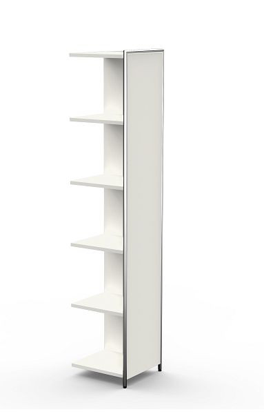 Étagère supplémentaire Kerkmann pour 5 OH, Artline, L 390 x P 380 x H 1850 mm, blanc, 13738110