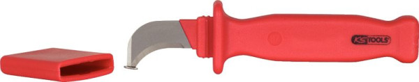 Couteau à câble KS Tools avec isolation de protection et lame à crochet, 200 mm, 117.1296