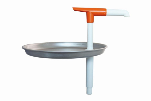 Couvercle Schneider avec pompe blanc/orange, pour seau de 10/12 kg 280 mm, 154702