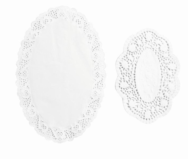Pointes à gâteau Schneider, blanches, ovales, 210 x 320 mm, paquet de 250, 116130