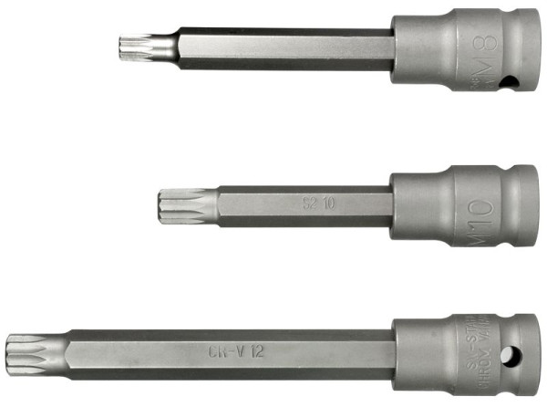 Embouts de tournevis SW-Stahl IMPACT, 1/2", cannelure interne, M8-M12, 3 pièces, 05213L