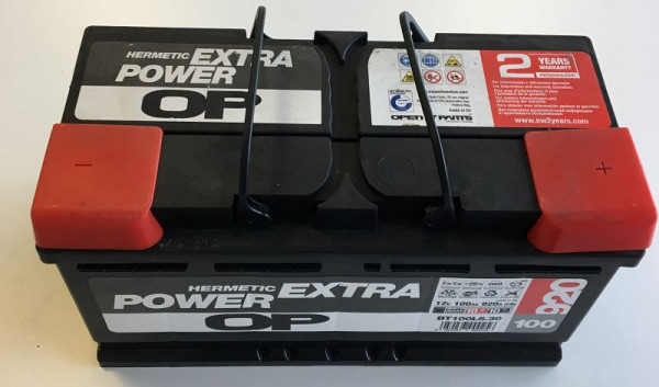 Batterie ELMAG 12 V-100Ah 'non remplie' pour groupes électrogènes SEDSS 33 et 40, 9503053