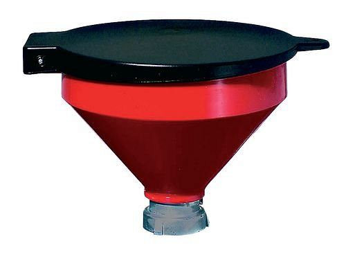 Entonnoir à fût verrouillable DENIOS en PE, pour fûts avec filetage extérieur de 60 mm, 163-740