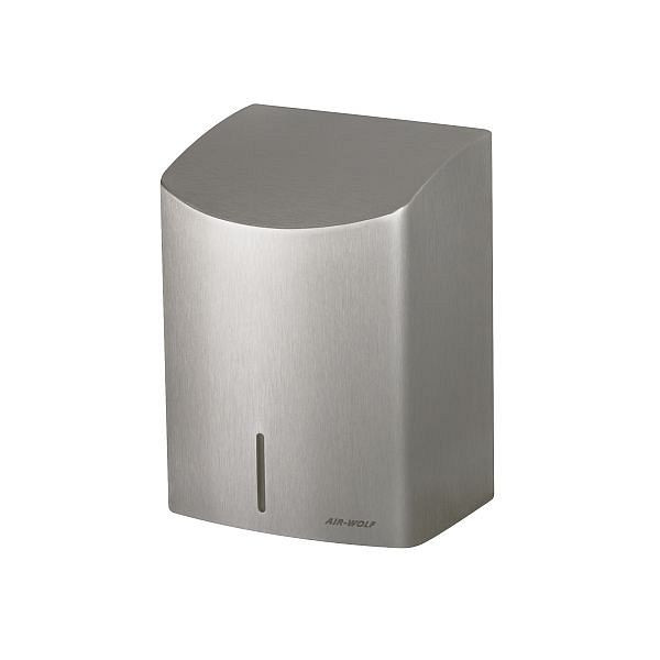 Sèche-mains Air Wolf, série M, H x L x P : 289 x 203 x 178 mm, acier inoxydable brossé, 10-426