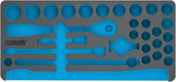 Insert en mousse souple Hazet à 2 composants, insert en mousse souple à 2 composants vide pour 905 dimensions / longueur : 435 mm x 205 mm, 163-404L