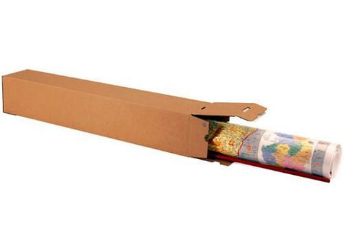 DENIOS Quattropack Premium, carton pliable 1 paroi, 105 x 105 x 610 mm, pour format A1, qualité 1.30B, lot de 10, 299479