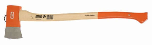Hache d'abattage Bahco, manche en hickory, 2400 g, 800 mm, DIN 7287, classe B, FCP-1.8-810