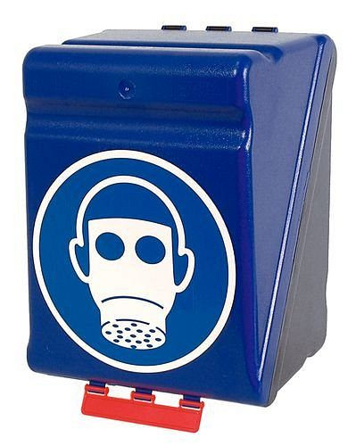 Maxi box DENIOS pour ranger protection respiratoire, bleu, 116-492
