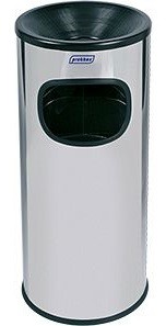 Combinaison cendrier Orgavente en acier inoxydable 30L brillant, HxØ 660x250 mm, AT-2030-MSSTL