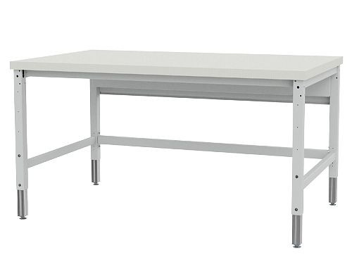 Table d'emballage confortable Bedrunka+Hirth, table de base, fermeture à pince, dimensions : 1500 x 900 mm, matériau du plan de travail : panneau MDF avec revêtement HPL, PT4150KL90H