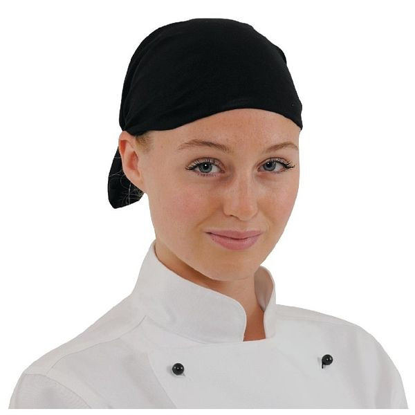 Bandana de cuisine Buff noir, A283