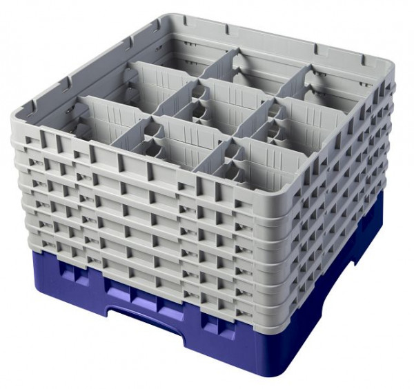 Panier de lavage Cambro 9 compartiments Camrack® 30 cm bleu marine, lot de 2, 9S1114186