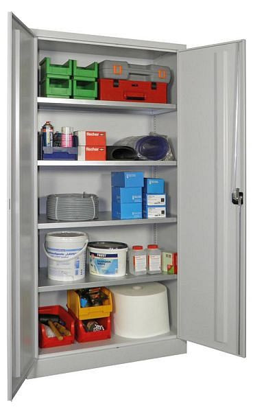 Armoire à porte battante PAVOY avec équipement sans cloison, avec portes en tôle pleine, 32373-100-008