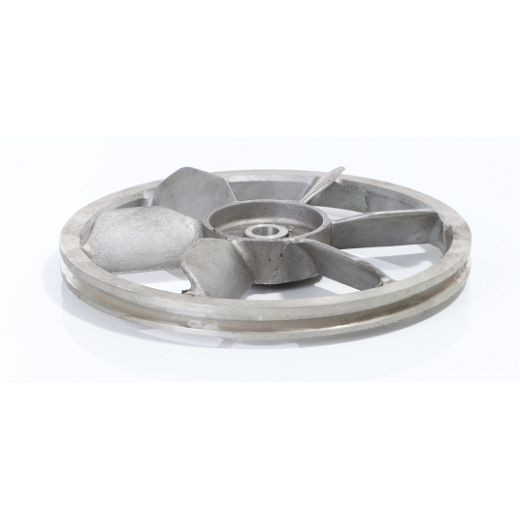 Roue de ventilateur ELMAG KR Ø 320 mm, aluminium moulé sous pression - argent pour pompe K12, par exemple Tiger 340, pales saillantes, 9100436
