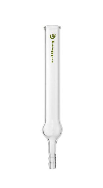 Tube de séchage Rettberg, forme droite, avec 1 boule, longueur 100 mm, Ø extérieur 16 mm, olive 8 mm, (tube chlorure de calcium), verre borosilicaté 3.3, 134610010