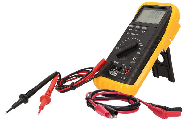 Multimètre numérique KS Tools avec sondes de test et pinces crocodile, 150.1480