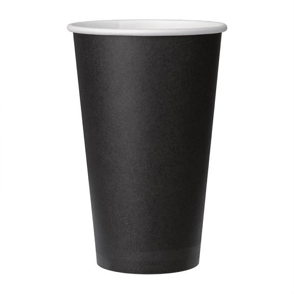 Gobelets pour boissons chaudes à simple paroi Fiesta noir 455 ml, UE: 1000 pièces, GF044
