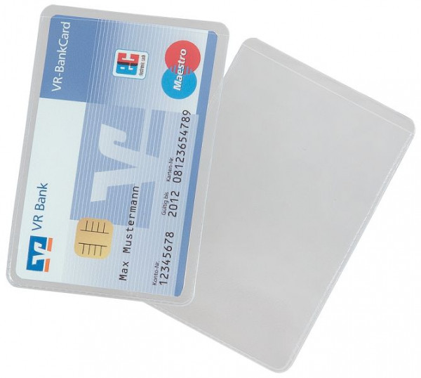 Etui pour carte de crédit Eichner en film PVC, taille : 91 x 61 mm, sans perforation, UE : 30 pièces, 9701-00006