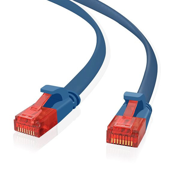 Helos câble patch ultra fin U/UTP Cat 6 bleu 0,5m, 262967