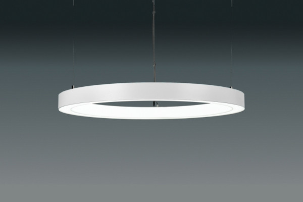 rutec Projekt annulaire rutec CASAMBI diamètre 770, H53mm, 230V, 69.2W, IP20, 3000K, CRI80 - RAL9010 CORMA - 770, PBE024-9010