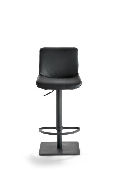 Mayer Sitzmöbel , structure thermolaquée noire, coque d'assise rembourrée, hauteur d'assise 54 - 79 cm, noir, 1287_03_81007