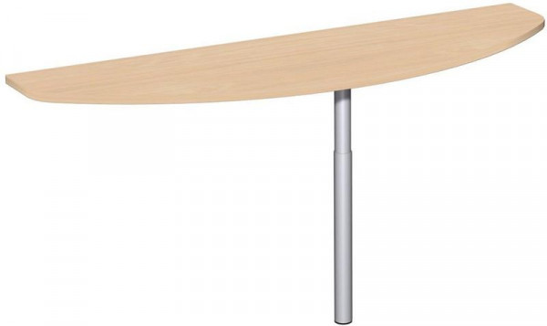 table à rallonge geramöbel avec pied d'appui, matériel de liaison inclus, réglable en hauteur, 1600x500x680-820, hêtre/argent, N-657251-BS