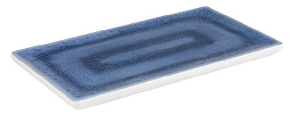 Plateau APS GN 1/3 -BLUE OCEAN-, 32,5 x 17,6 cm, hauteur : 2 cm, mélamine, intérieur : décor, bleu, extérieur : blanc, 84672