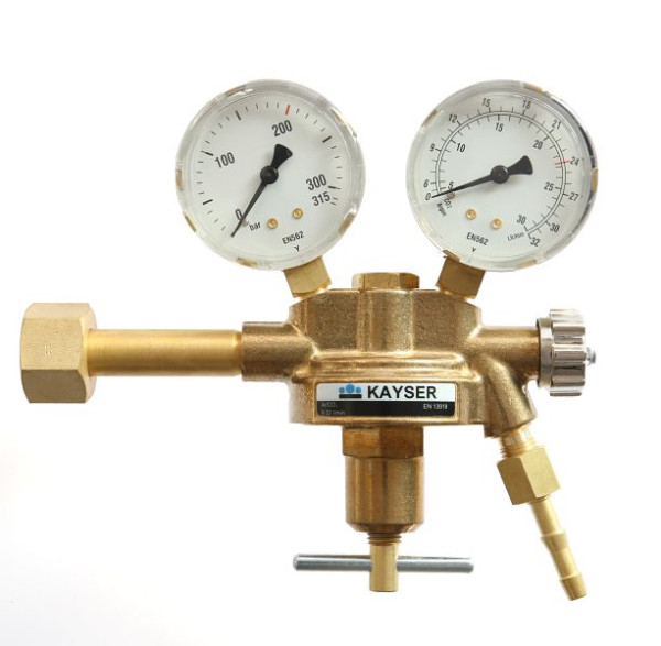 Régulateur de pression Kayser 'Argon/Co2', avec 2 manomètres, Ø 63mm, 54683