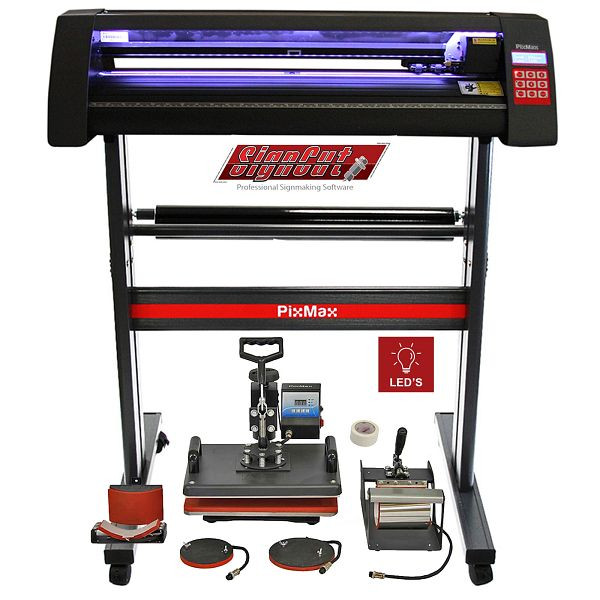 Traceur de découpe LED PixMax 720 mm, presse à chaud 5 en 1 et Signcut Pro, 27186