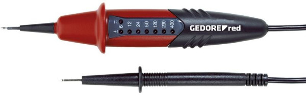 Testeur de tension rouge GEDORE 2 pôles, 6-400V AC/DC IP65, 3301418