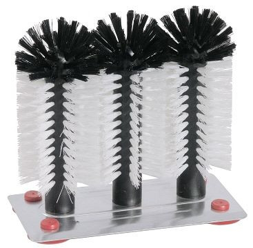 Brosse à verre Contacto 18/18/18 cm sur plaque aluminium, 5890/218