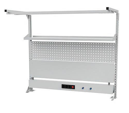 Structure multiparoi Bedrunka+Hirth largeur 1500, 1x canal d'énergie, 1x paroi perforée, 1x paroi magnétique, 1x étagère dimensions en mm (LxH) : 1500 x 1250, 03.900.15.20-1
