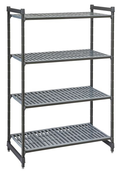 Unité de base Cambro Camshelving® Basics 4V 24X48X72 en graphite mat, CBU244872V4580