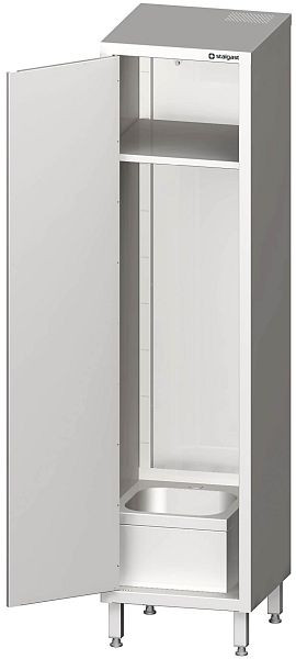 Armoire haute Stalgast avec évier pour ustensiles de nettoyage, 1000x500x2000 mm, soudée, VHK10500