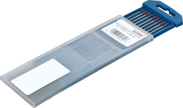 Électrode en tungstène ELMAG type 'E-WC 20', 'grise', 1,0 x 175 mm - universelle, W 98% + 2% CeO2, 10 pièces, 59688