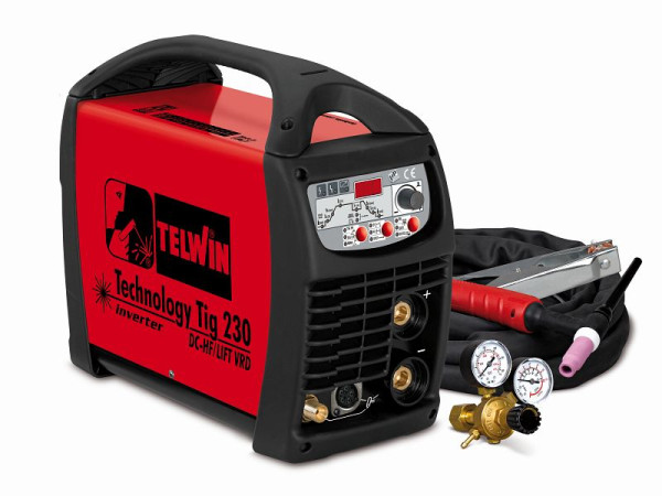 Telwin TECHNOLOGY TIG 230 DC-HF/LIFT VRD230V+A poste à souder à onduleur commandé par microprocesseur, 852055