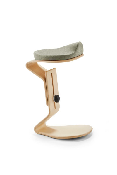 Tabouret NEST NATURE prêt avec assise 3D/confort, gris, 1189_96_32044