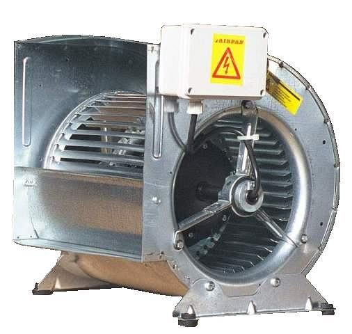 Ventilateur centrifuge AIRFAN, aspiration double face avec moteur fermé IP55, 11 kg, 1~230 V : 0,147 kW 1400 tr/min, AK7/7-4M