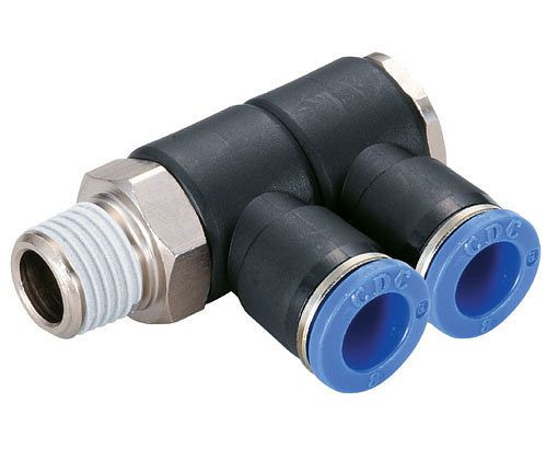 temporisateur B-WVTEdk2-4-1/8-KU, distributeur d'angle raccord vissé filetage conique, tuyau Ø : 4 mm, filetage : 1/8", UE : 5 pièces, 03180800