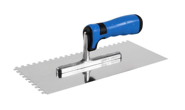 Truelle TECTOOL, acier inoxydable, 2K, 280x130x0,7mm, engrenage: E4, 18140